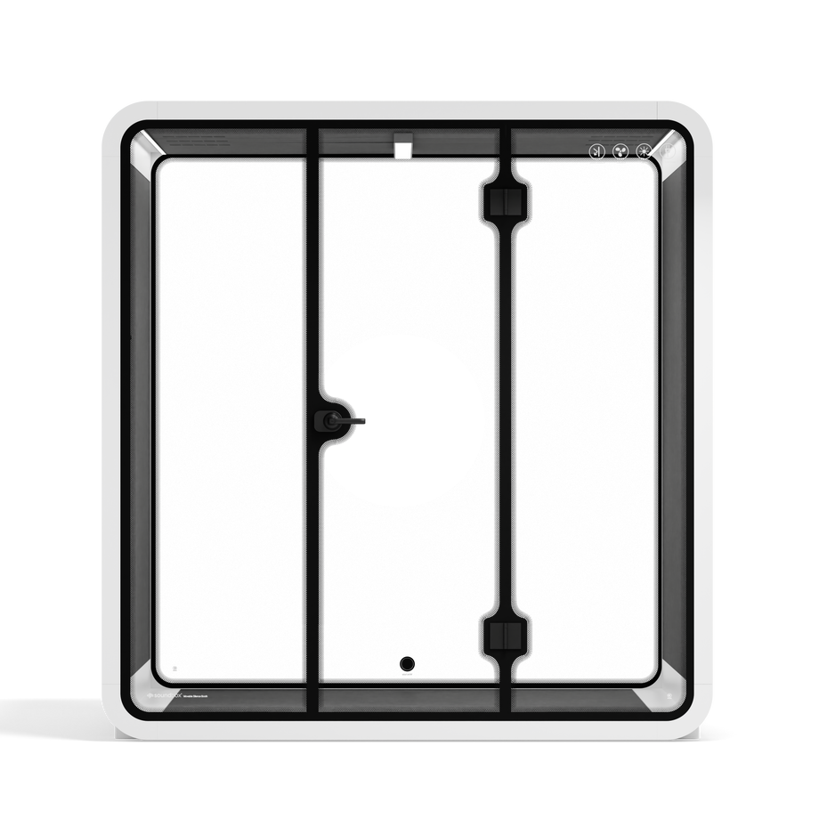 Cabina de reuniones Quell - 6 personasWhite / Dark Grey / No Furniture