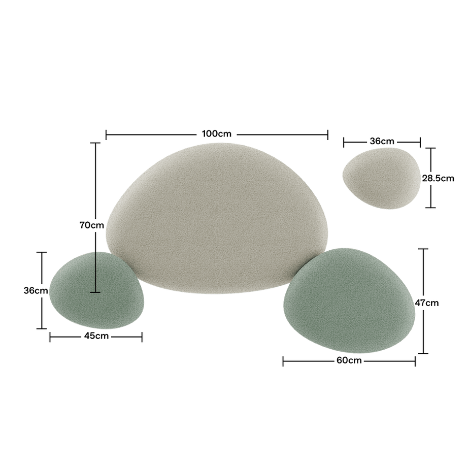 Acoustic Ceiling Panels SetBeige /  Teal