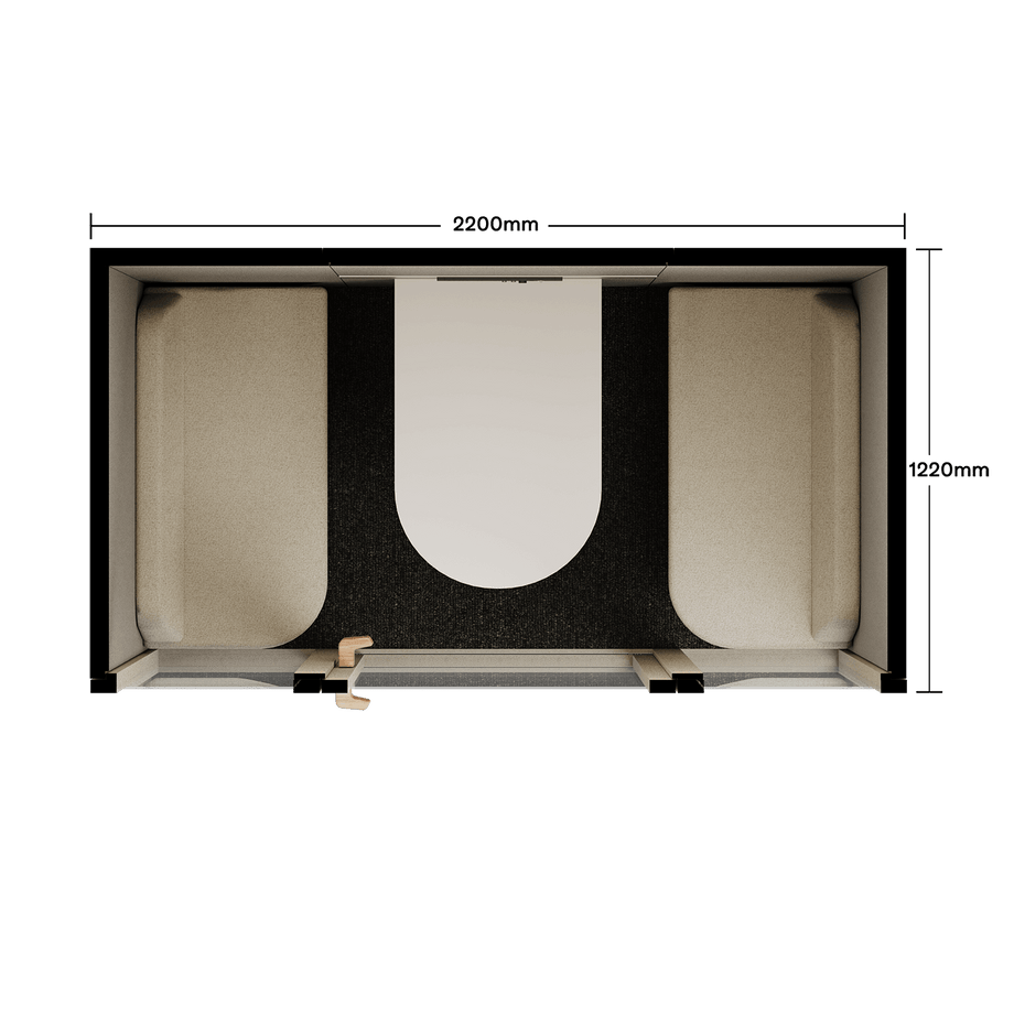 Folio Office Pod - 2-4 personFolio Beige / Furniture As Per Images