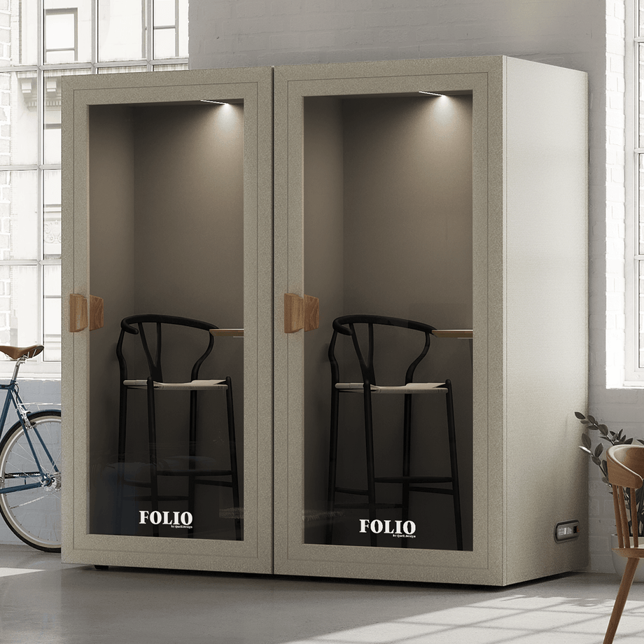 Office Phone Booth Folio - Sta opFolio Beige / Furniture Set 2