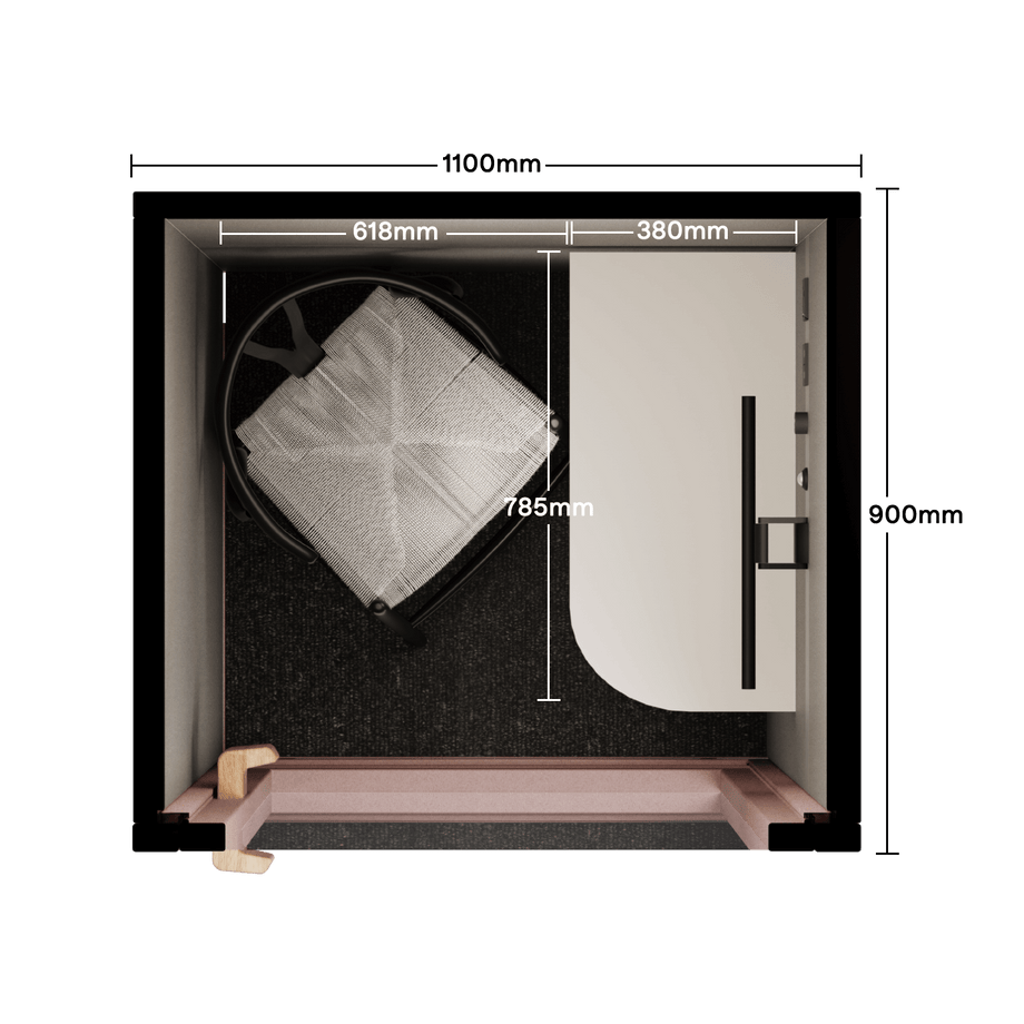 Office Phone Booth Folio - Sta opFolio Blush / Furniture Set 2