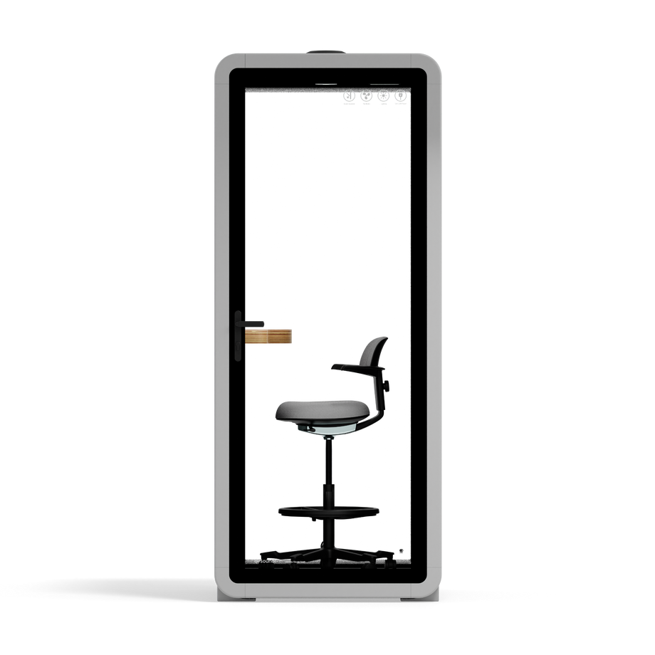 Office Pod Quell+ AcousticLight Grey / With Furniture / Dark Grey