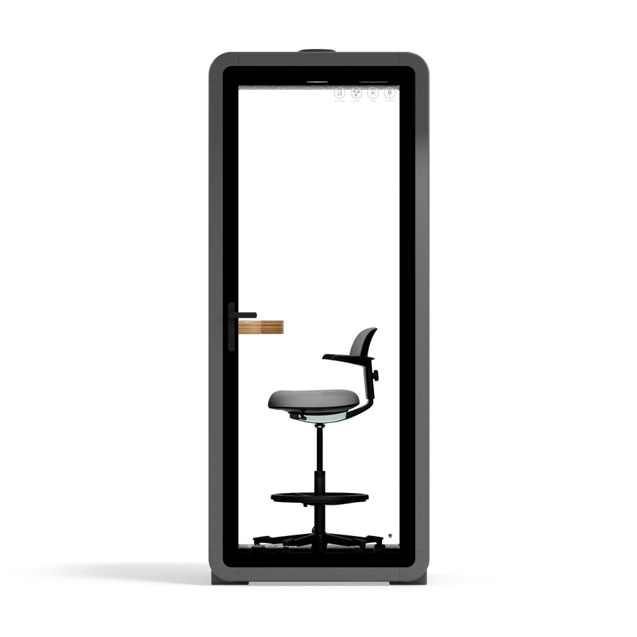 Office Pod Quell+ AcousticWooden / With Furniture / Dark Grey