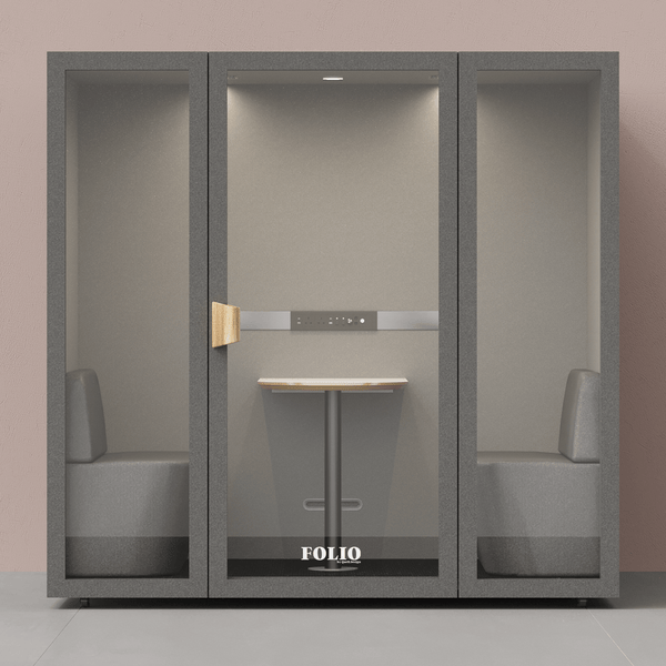Folio Office Pod - 2-4 personFolio Dark Grey / Furniture As Per Images