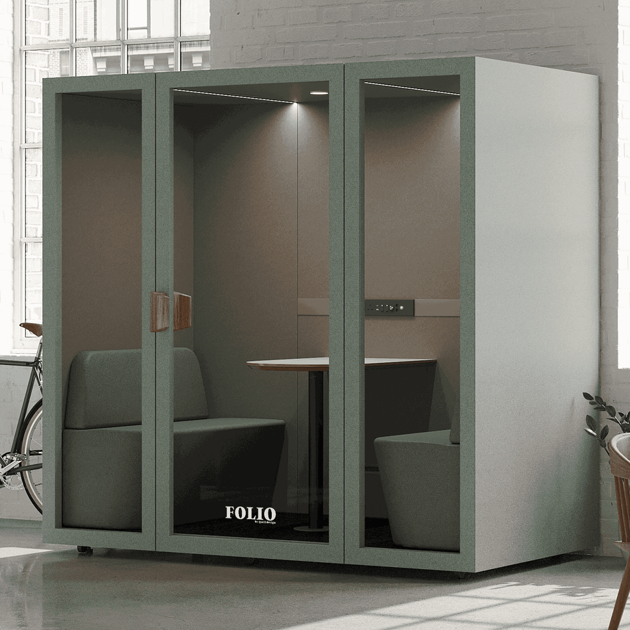 Folio Office Pod - 2-4 personFolio Dusty Teal / Furniture As Per Images