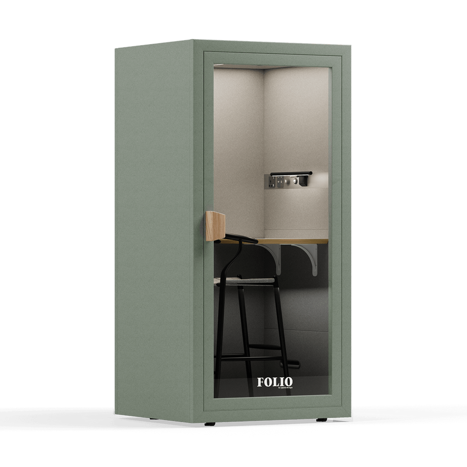 Office Phone Booth Folio - Sta opFolio Dusty Teal / Furniture Set 2