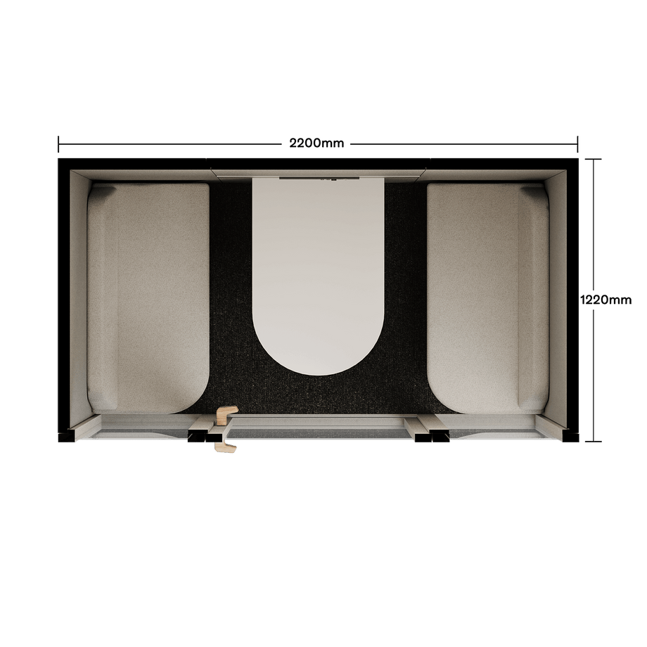 Folio Office Pod - 2-4 personFolio Pebble Grey / Furniture As Per Images