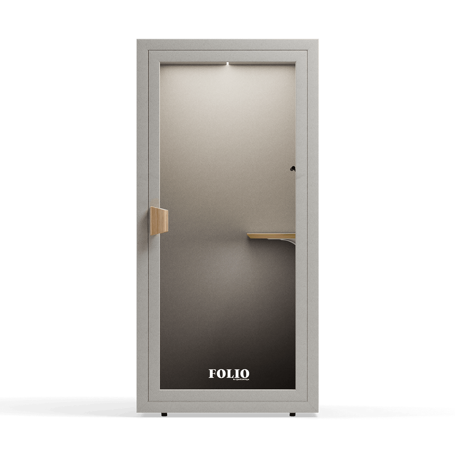 Office Phone Booth Folio - Sta opFolio Pebble Grey / Furniture Set 1