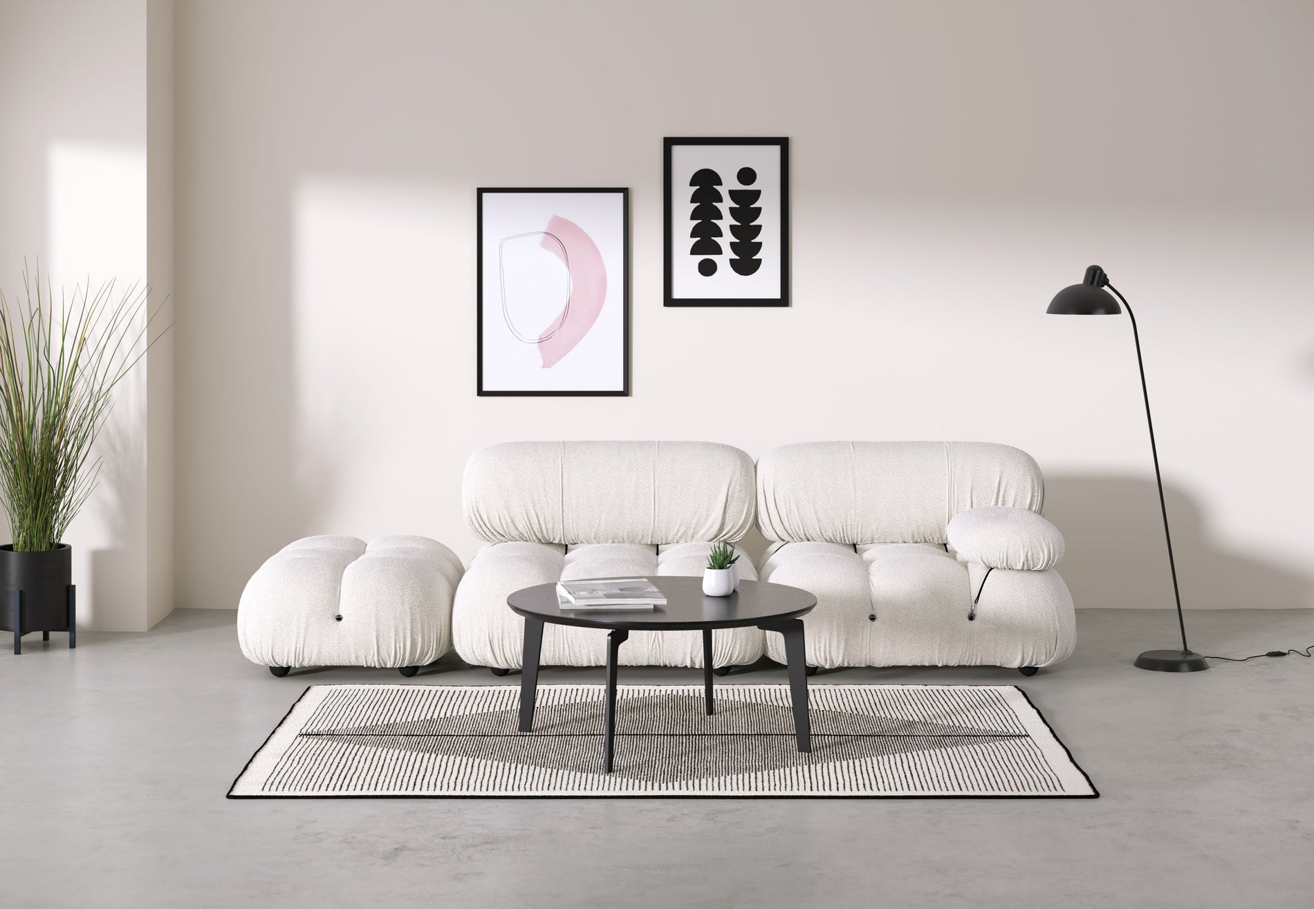 Bellini SofaWhite Boucle