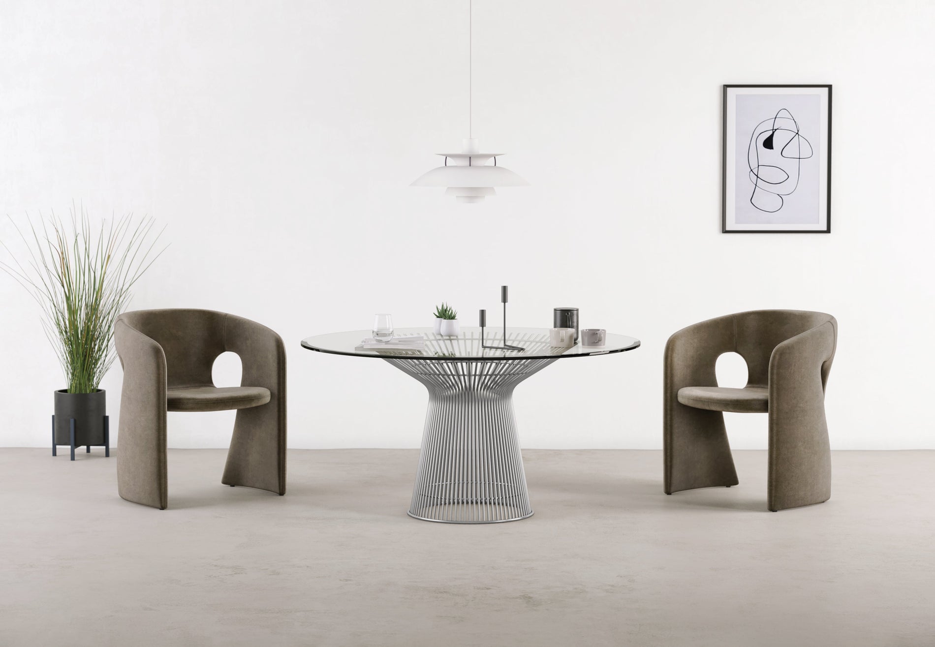 CelesteCeleste - Celeste Chair, Taupe Velvet