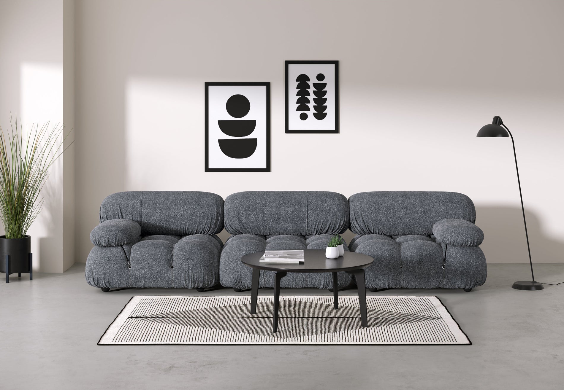 Bellini SofaGray Boucle