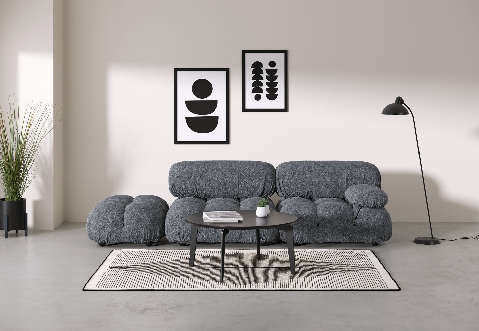 Bellini SofaGray Boucle