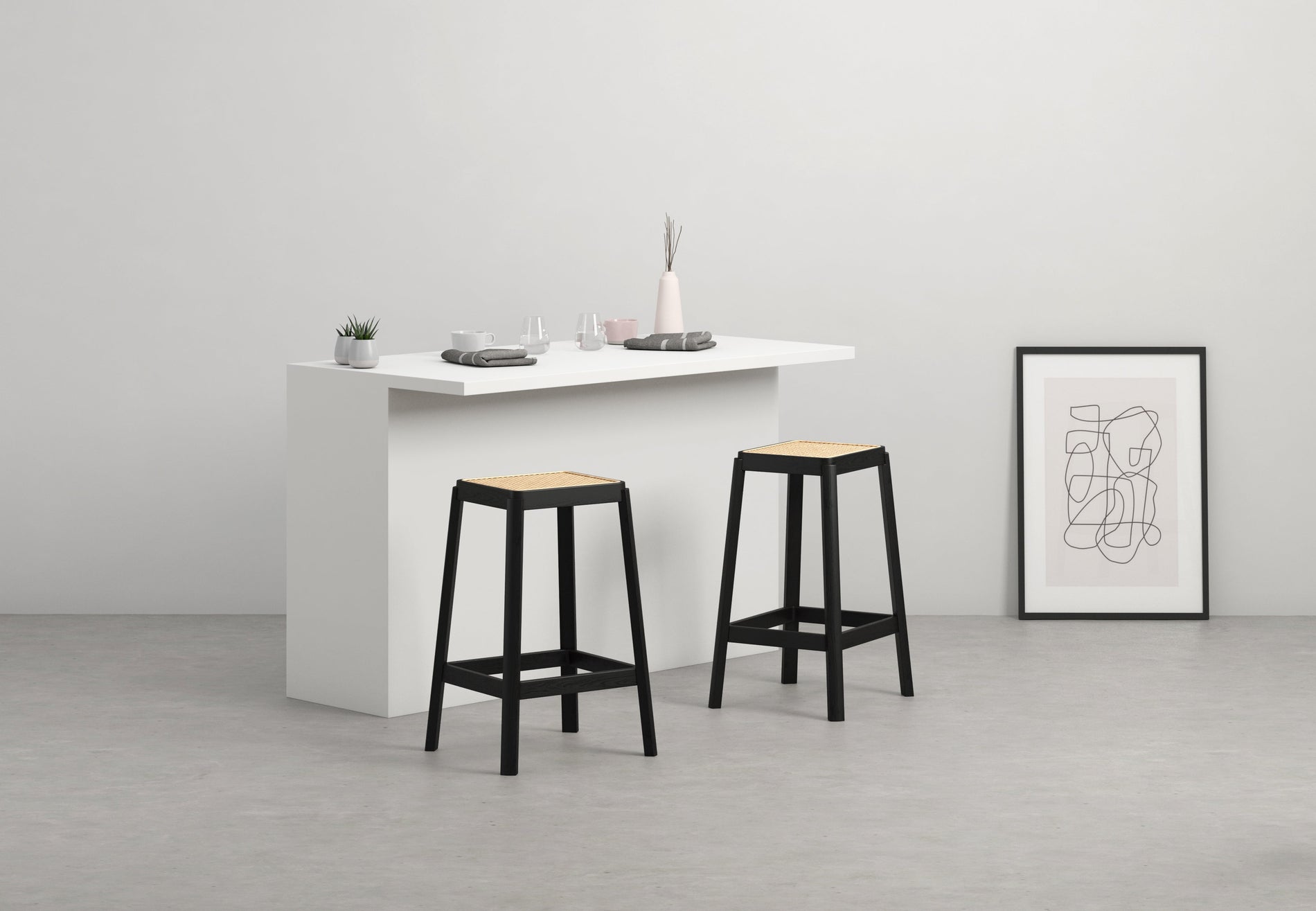 Jeanneret Counter StoolBlack
