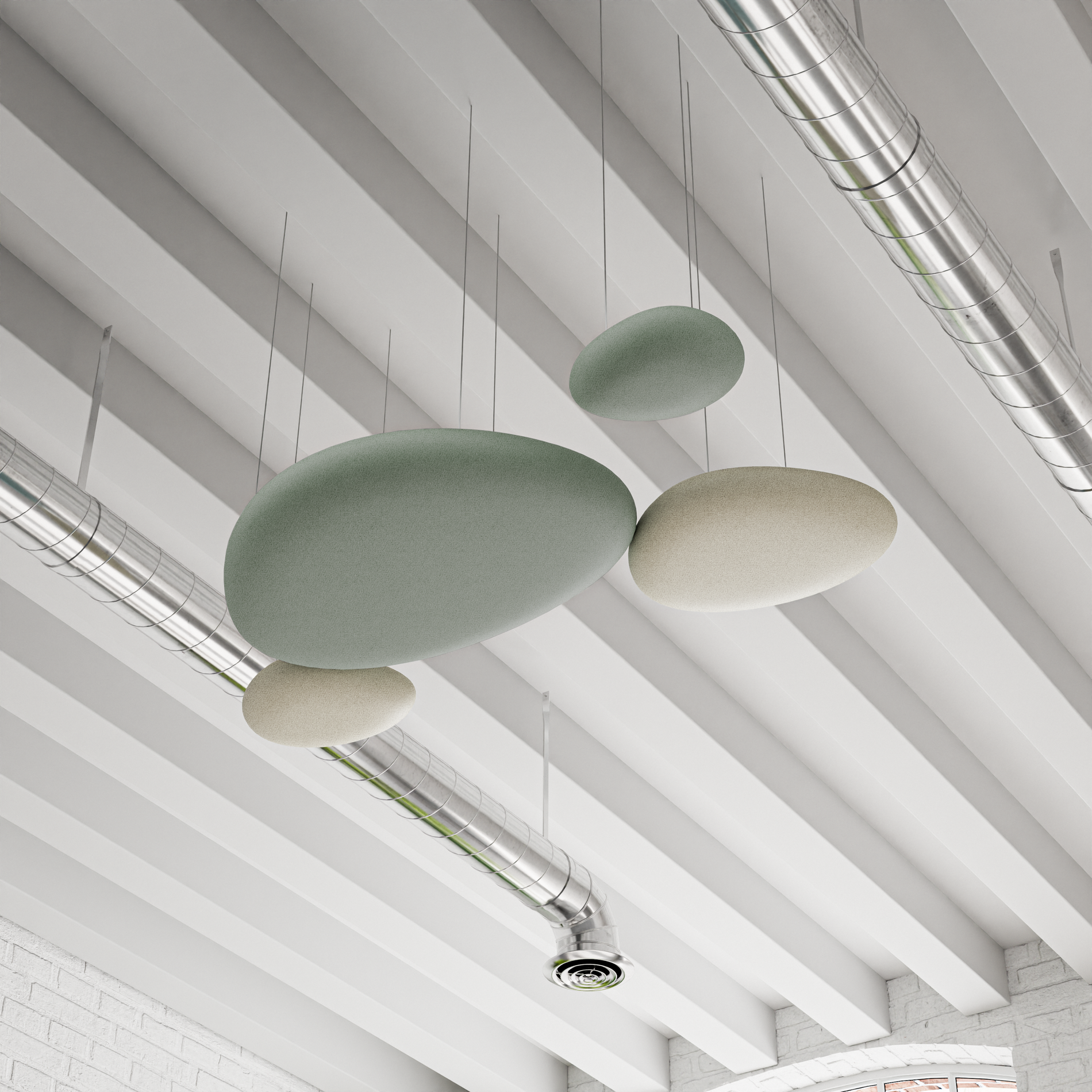 Acoustic Wall PanelTeal / Beige