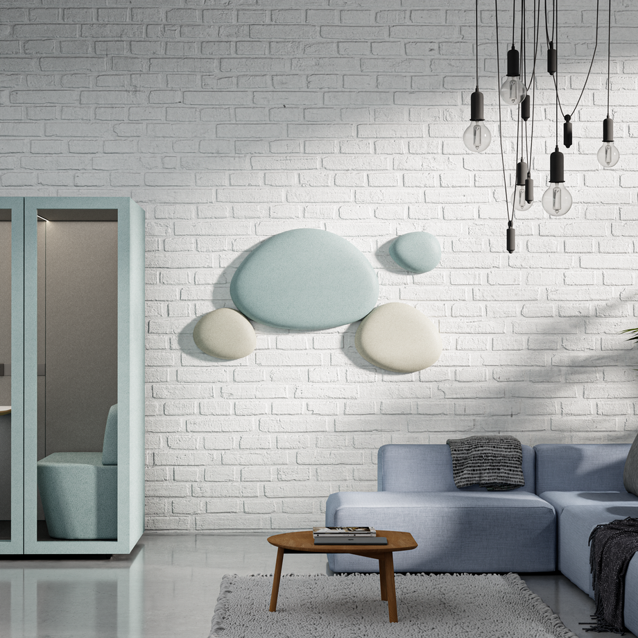 Folio Pebble - painéis de paredeTeal / Beige