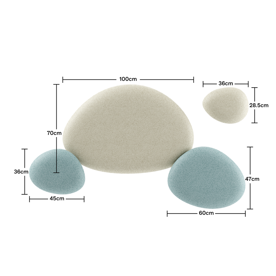 Acoustic Wall PanelBeige / Teal