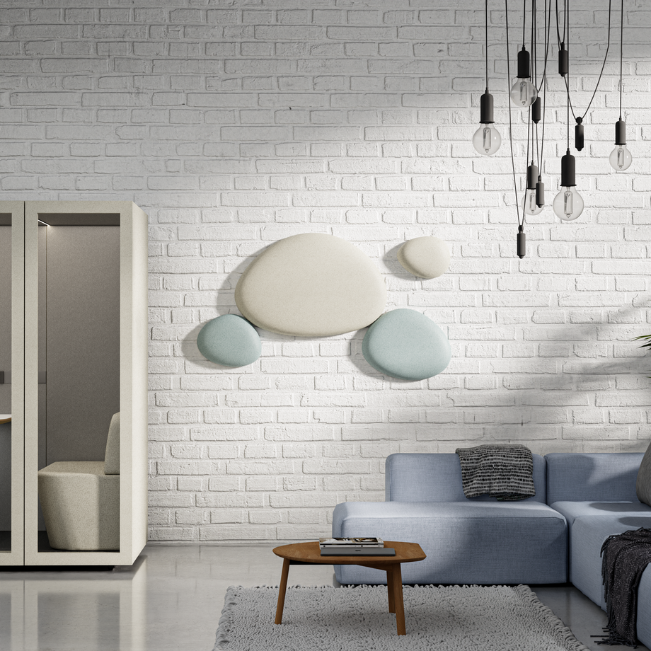 Folio Pebble - painéis de paredeBeige / Teal