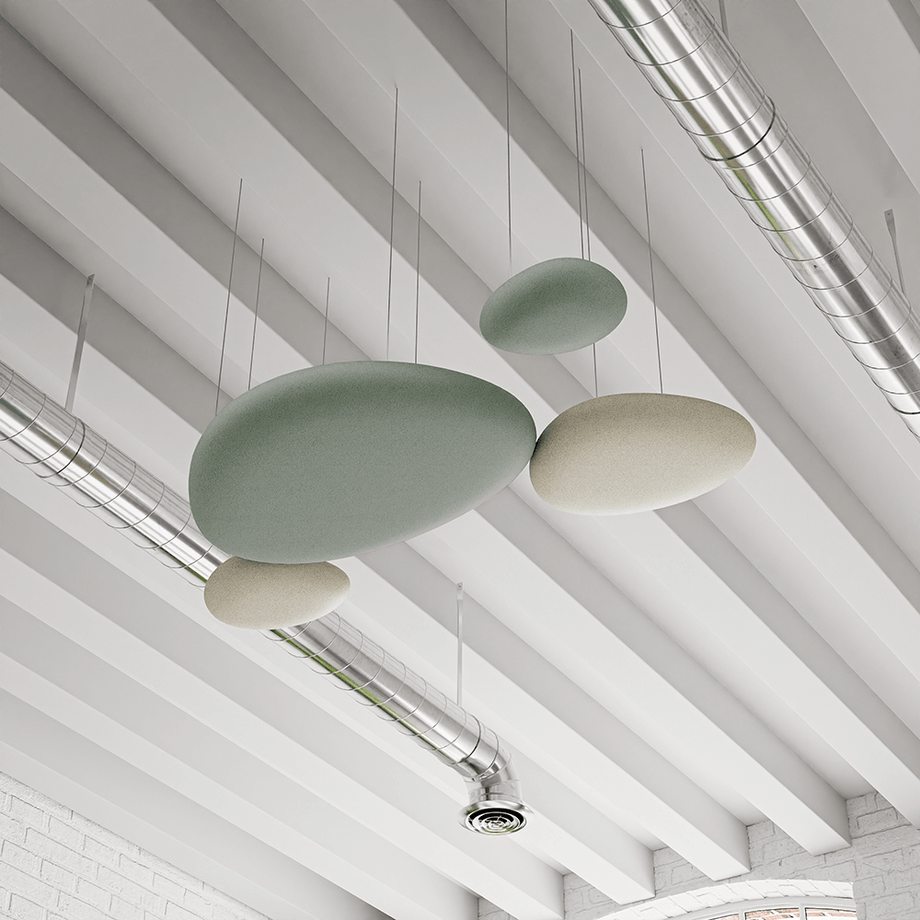 Acoustic Ceiling Panels SetTeal / Beige