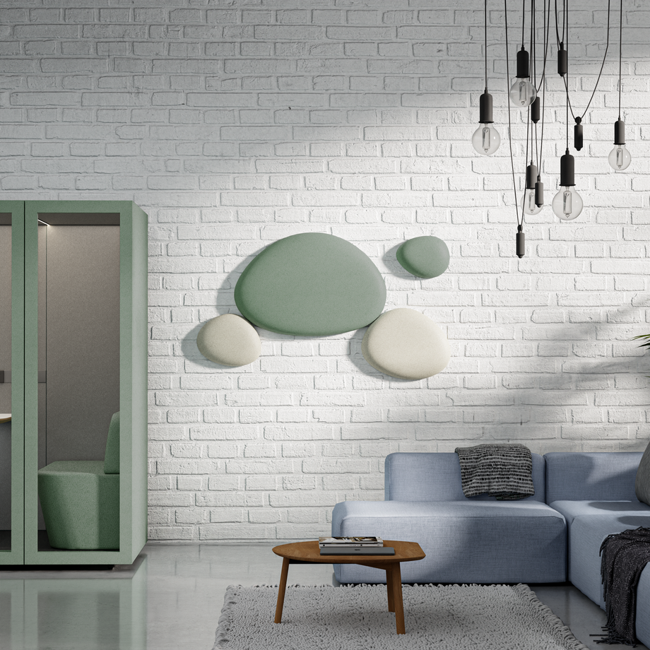 Acoustic Wall PanelTeal / Beige