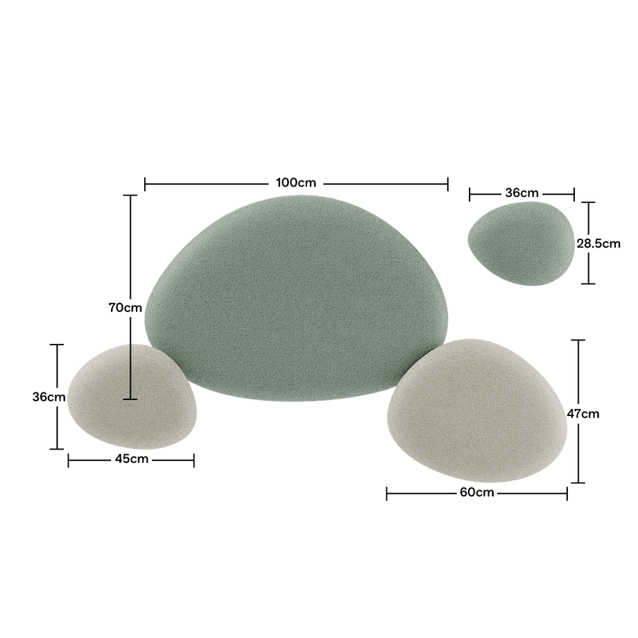 Acoustic Ceiling Panels SetTeal / Beige