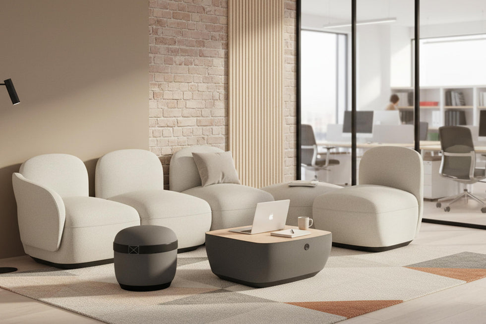 Modular Sofa sections in a modern office environment