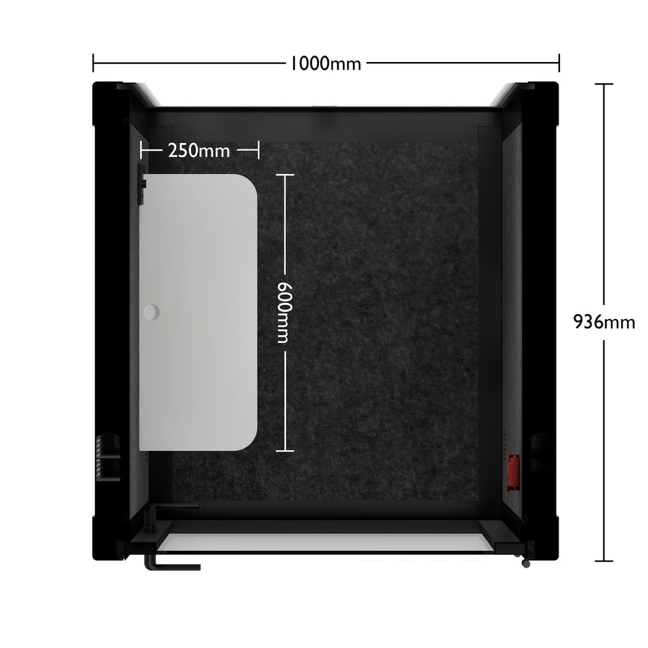 Bureau Pod Quell Acoustique Charcoal / No Furniture / Dark Grey