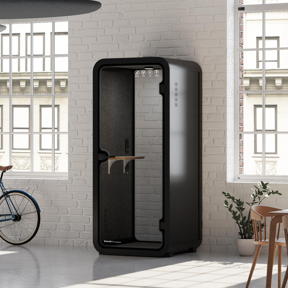 Office Pod Quell Akustický Charcoal / No Furniture | Upgraded Device Shelf / Dark Grey