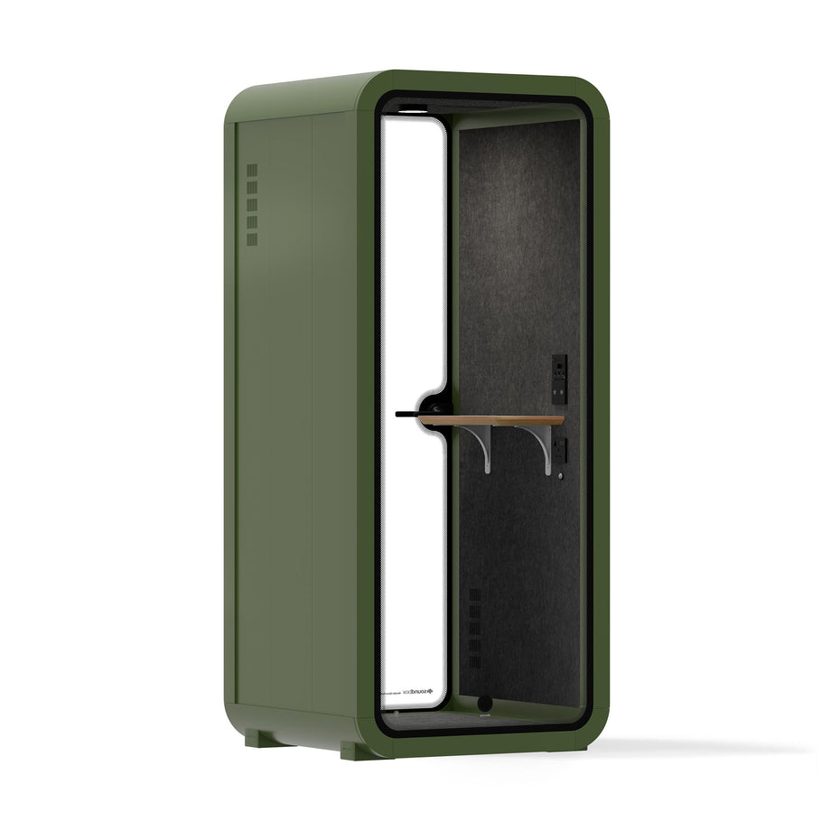 Office Pod Quell Akustický Green / No Furniture | Upgraded Device Shelf / Dark Grey