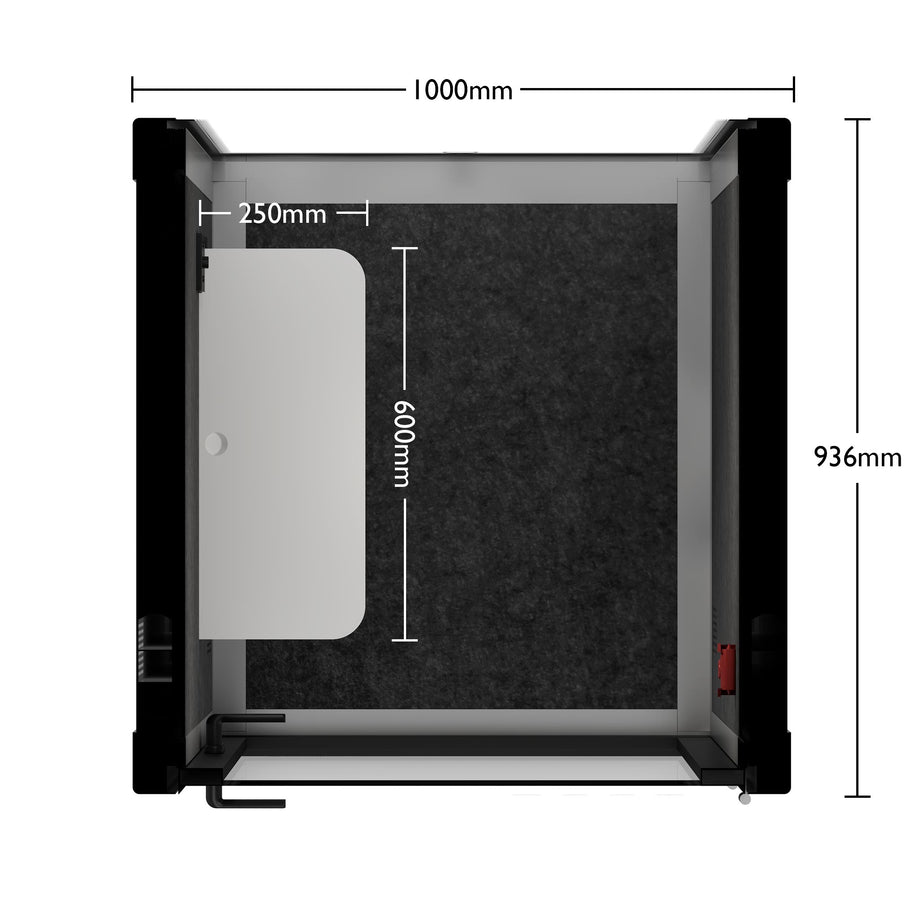 Bureau Pod Quell Acoustique Light Grey / No Furniture / Dark Grey