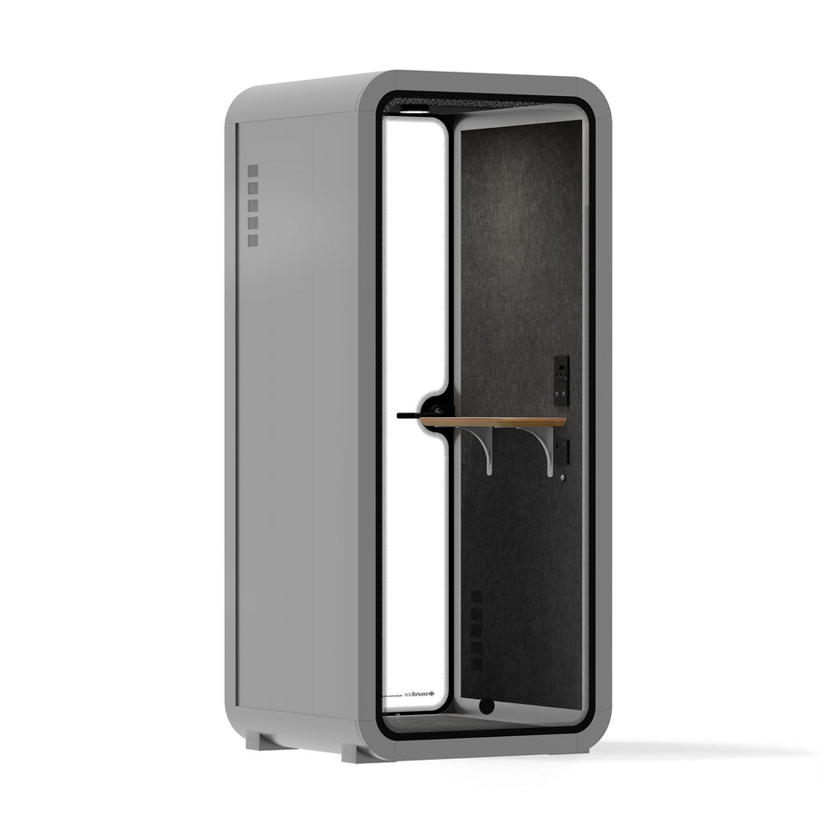 Office Pod Quell Akustický Light Grey / No Furniture | Upgraded Device Shelf / Dark Grey