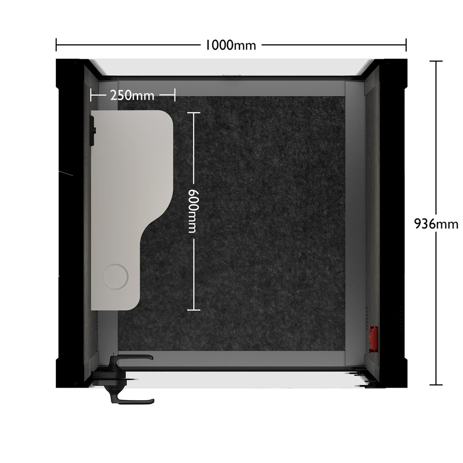 Office Pod Quell Akustický Charcoal / No Furniture / Dark Grey