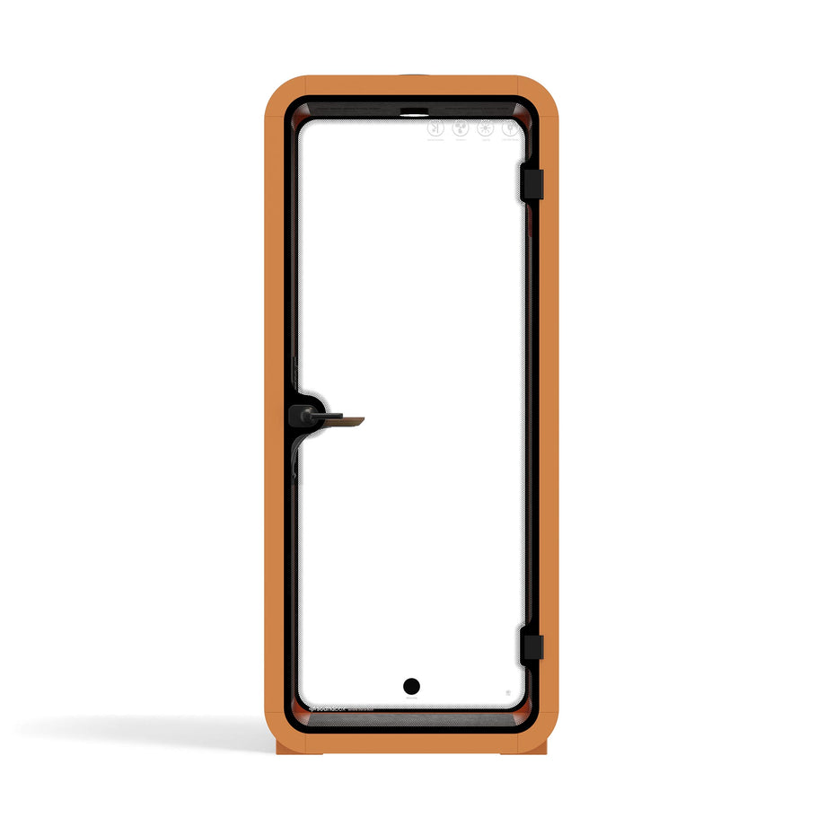 Office Pod Quell Akustický Orange / No Furniture | Upgraded Device Shelf / Dark Grey