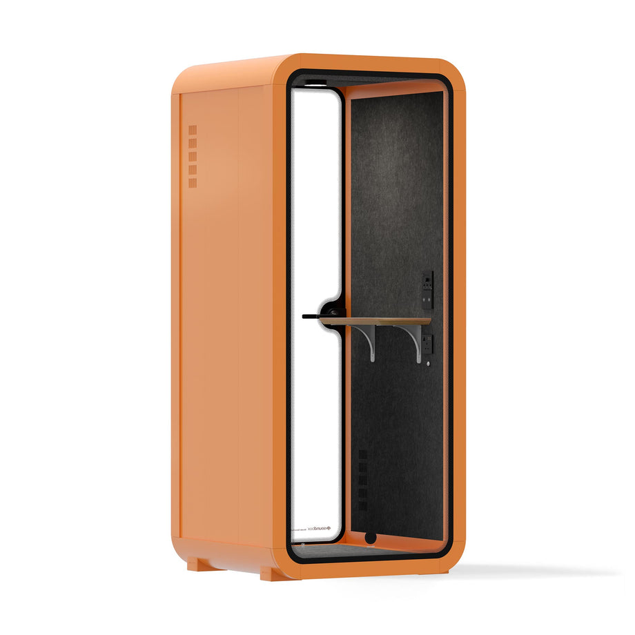 Office Pod Quell Akustický Orange / No Furniture | Upgraded Device Shelf / Dark Grey