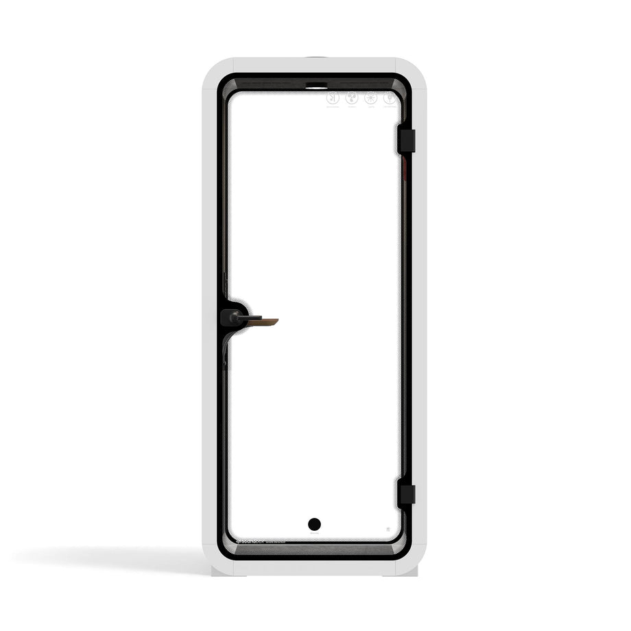 Office Pod Quell Akustický White / No Furniture | Upgraded Device Shelf / Dark Grey