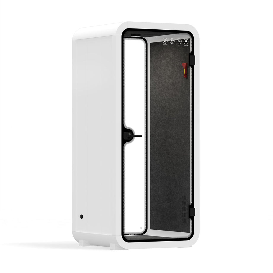 Office Pod Quell Akustický White / No Furniture | Upgraded Device Shelf / Dark Grey