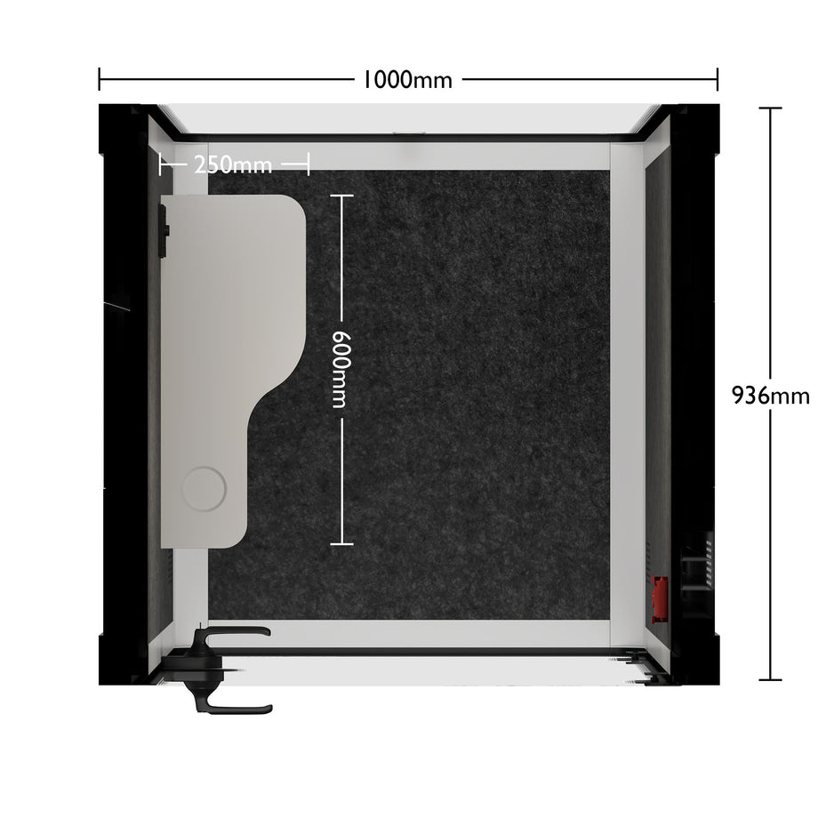 Office Pod Quell Akustický White / No Furniture / Dark Grey