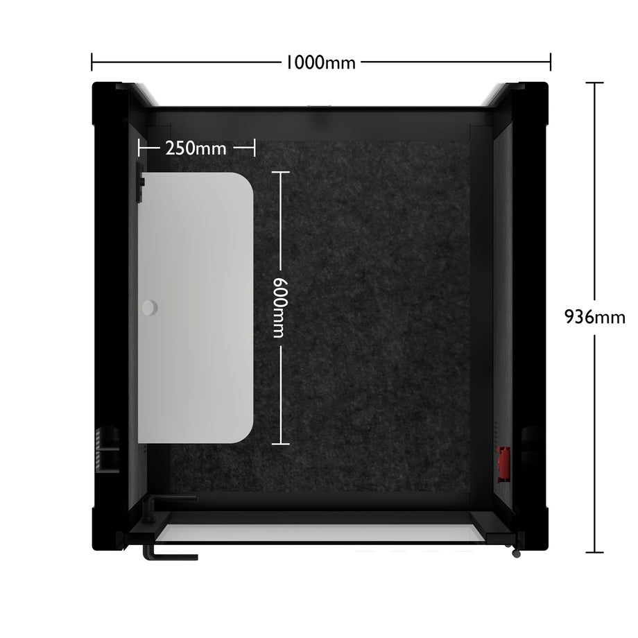 Bureau Pod Quell Acoustique Wooden / No Furniture / Dark Grey