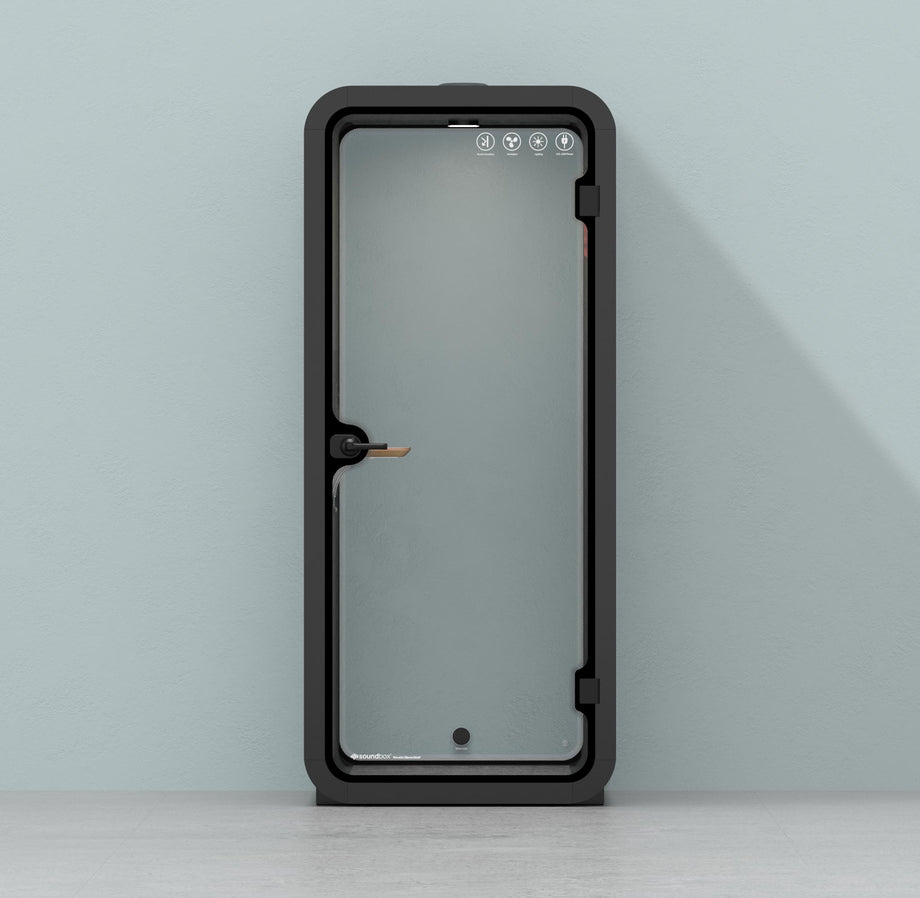 Office Pod Quell Akustický Wooden / No Furniture | Upgraded Device Shelf / Dark Grey