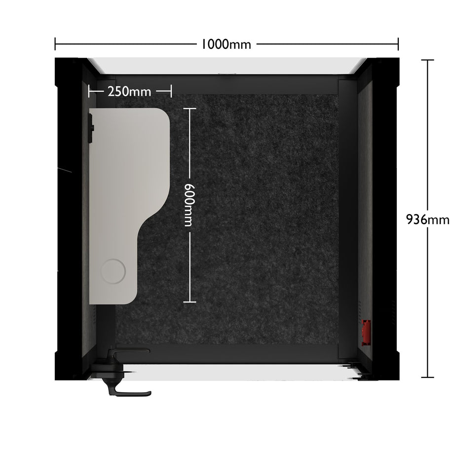 Office Pod Quell Akustický Wooden / No Furniture / Dark Grey