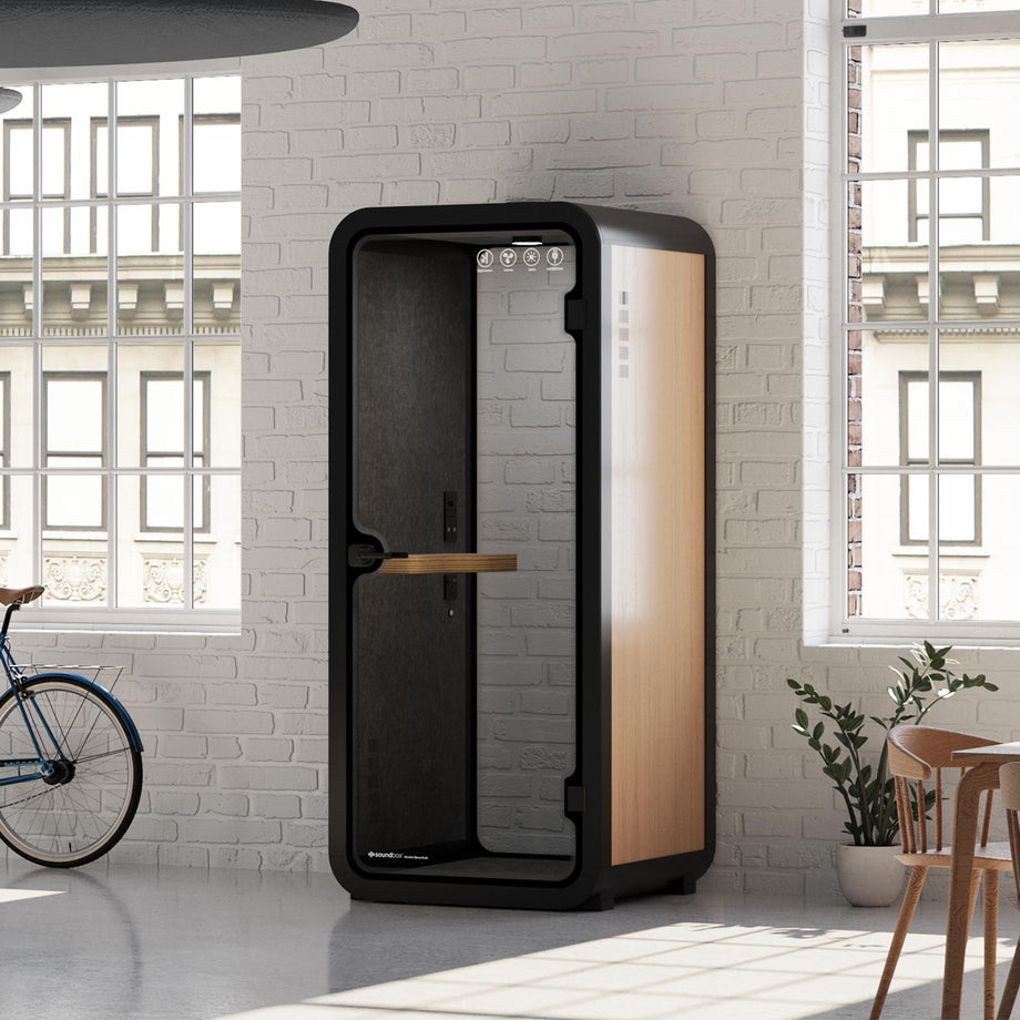 Office Pod Quell Akustický Wooden / No Furniture / Dark Grey