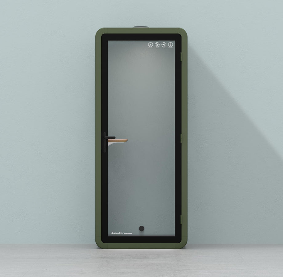 Bureau Pod Quell Acoustique Green / No Furniture / Dark Grey