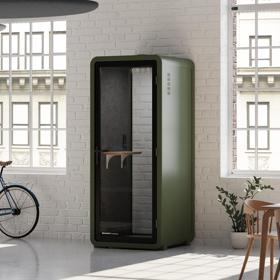 Bureau Pod Quell Acoustique Green / No Furniture / Dark Grey