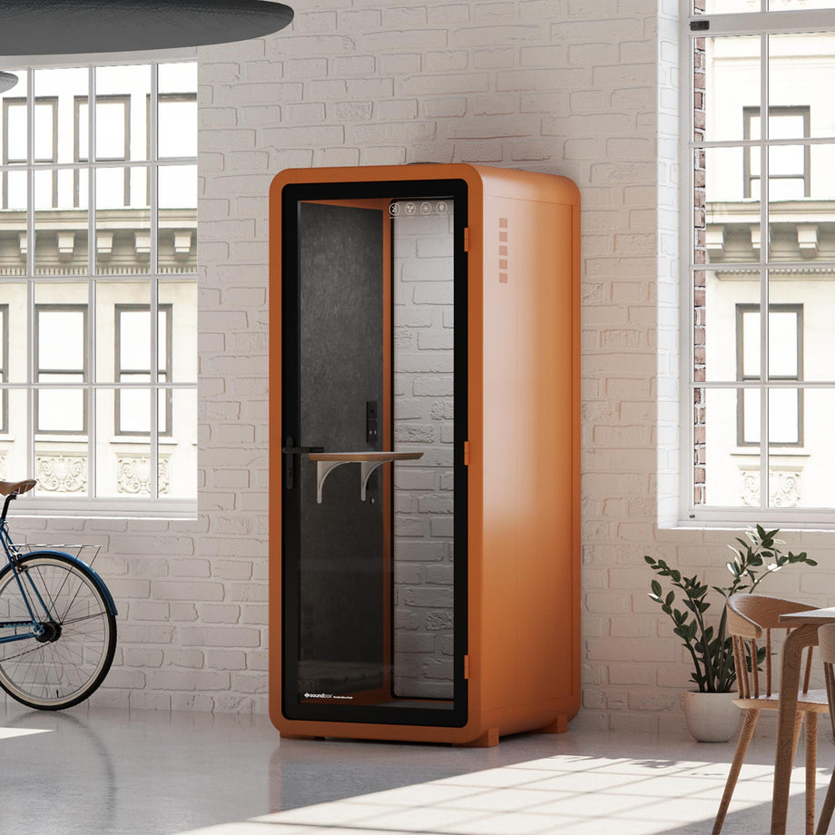 Bureau Pod Quell Acoustique Orange / No Furniture / Dark Grey
