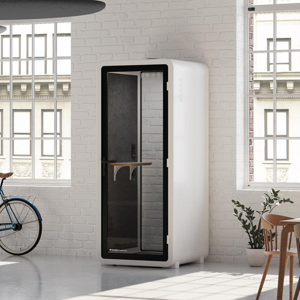 Bureau Pod Quell Acoustique White / No Furniture / Dark Grey