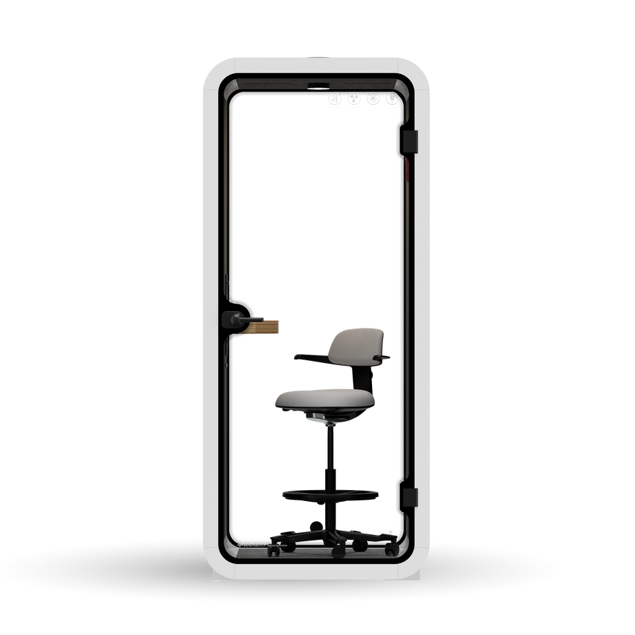 Kontorpod Quell Akustisk White / No Furniture / Dark Grey