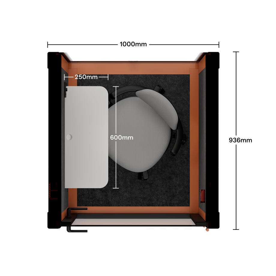 Cápsula Quell DoblarOrange / Dark Grey / With Furniture