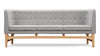 Mayor Style - Mayor Style - Mayor Style Three Seater Sofa, Light Gray Wool and Ash - Image 5