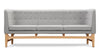 Mayor Style - Mayor Style - Mayor Style Three Seater Sofa, Light Gray Wool and Ash - Image 1