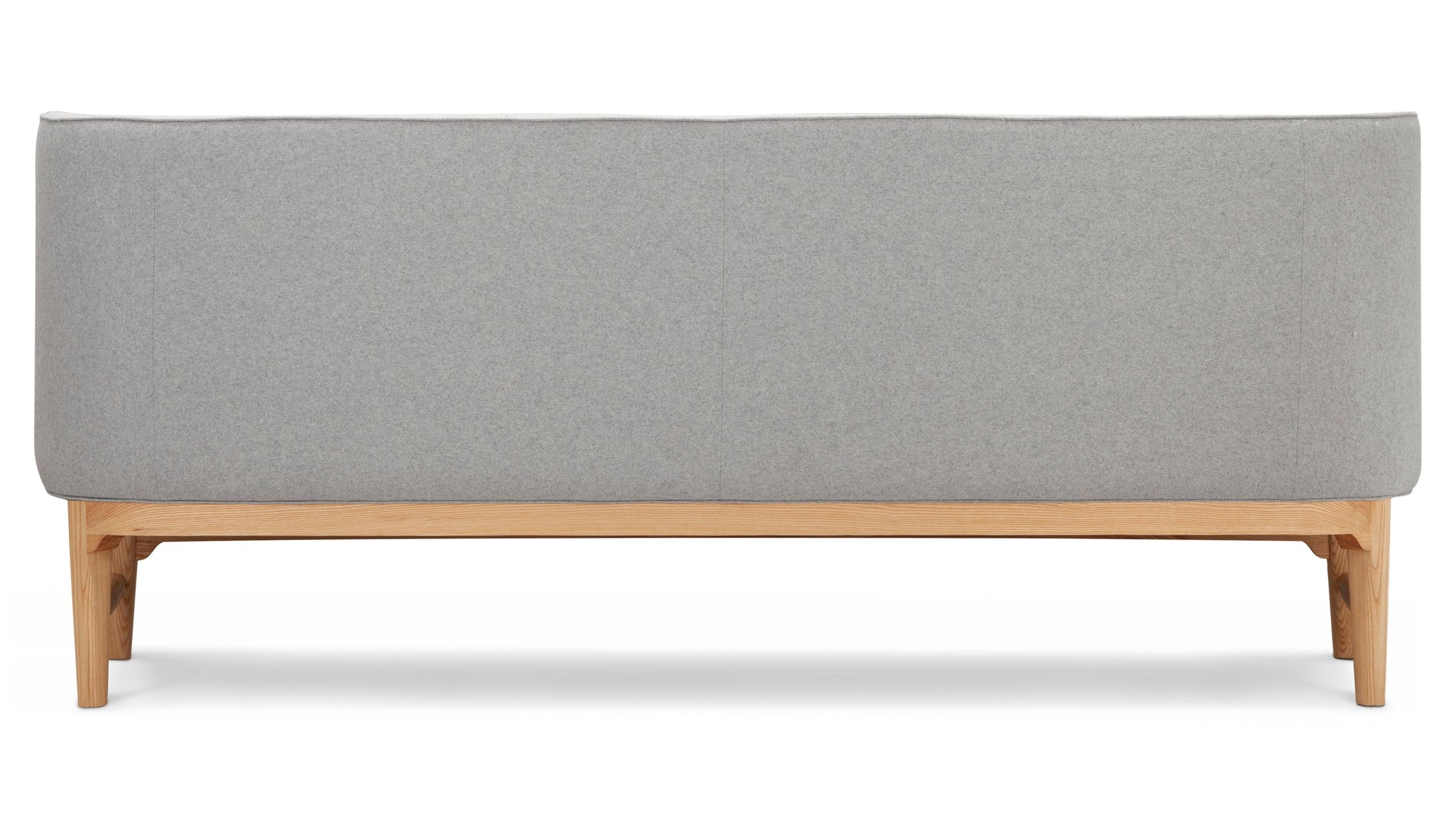 BürgermeisterstilBürgermeisterstil - Bürgermeisterstil Drei -Sitzer -Sofa, hellgraue Wolle und Asche