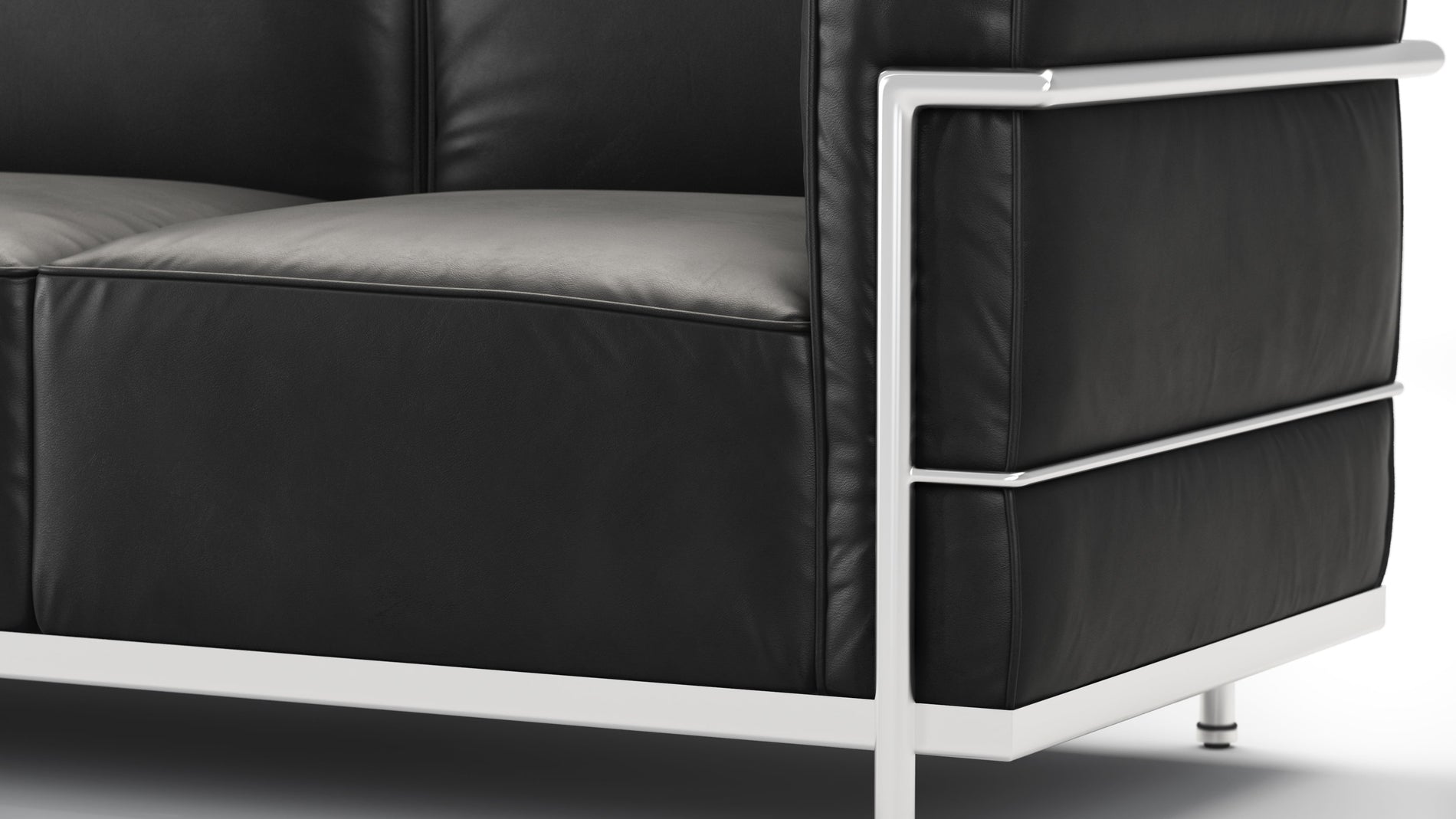 CorbusierMidnight Black Premium Leather